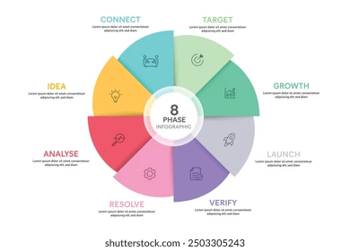 8 Inforgraphics phases of a projec
