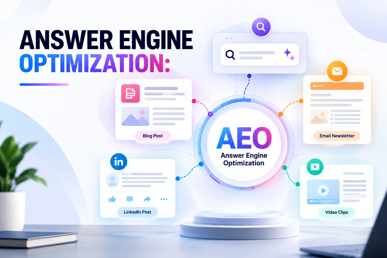 Answer Engine Optimization content distribution graphic
